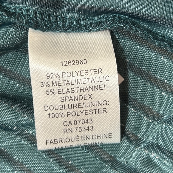 HOUSE of HARLOW  1960 Teal Velvet Silver Metallic Button Up sz XS Burnout Stripe - Picture 8 of 9